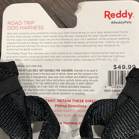 NWT Reddy Road Trip Dog Harness Sz Small *Benefits Animal Rescue*๐โโฌโค๏ธ๐โ๐ฆบ - Picture 4 of 9